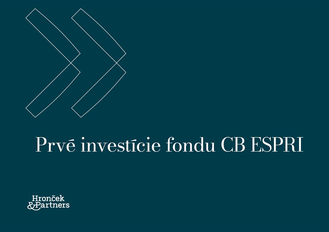 Naša advokátska kancelária poskytovala právne služby pre prvé investície fondu CB ESPRI - chcete sa stať ďalšou?